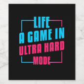 ゲーマーギフト | Ultra懸命モードでのゲームのライフ ワインラベル (シングルラベル)