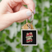 ゲーマーギフト |Yes私はゲーマー・ガール キーホルダー (手)