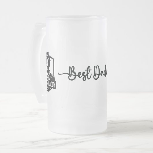 ゲーマーギークパパハッピーファーザーズデイ | フロストグラスビールジョッキ (正面左)