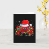 ゲーマークリスマスビデオゲームサンタハットライトゲーム カード (黄色い花)