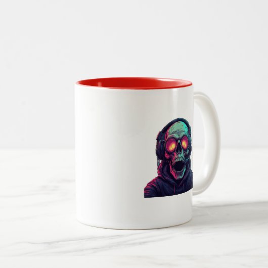 ゲーマークールスカルコーヒーマグ ツートーンマグカップ (正面右)