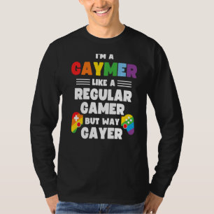 ゲーマーゲイゲーマーLgbtプライドレインボーコントローラーGa Tシャツ