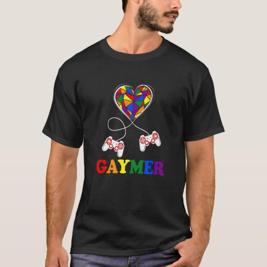 ゲーマーゲイプライドレインボーゲーマーゲーマーゲームLgbtq Tシャツ (正面)