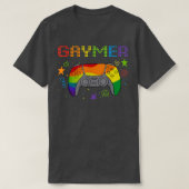 ゲーマーゲイプライドヶ月レインボーゲーマーゲームパッドLGBTQ Tシャツ (デザイン正面)