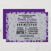 ゲーマーゲーミングデジタルバーバルミツワー招待状 招待状 (正面/裏面)