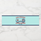 ゲーマーゲーミングレベルのロック解除されたビデオゲーム誕生日 ペットボトルラベル (シングルラベル)