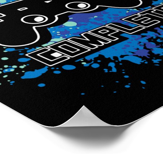 ゲーマーゲームのゲームをクリア ポスター (角)