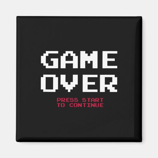 ゲーマーゲームオーバー マグネット (正面)