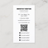 ゲーマーゲームテスターコンテンツ作成者のフルフォト 名刺 (裏面)