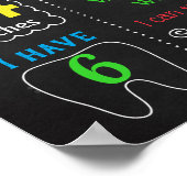 ゲーマーゲームパッド誕生日黒板サイン ポスター (角)