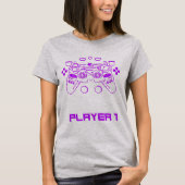 ゲーマーゲームプレーヤー#1ゲーマーコンソールアート Tシャツ (正面)