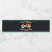 ゲーマーゲームレベルのロック解除された少年の誕生日パーティー ペットボトルラベル (シングルラベル)