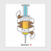 ゲーマーサポートメイン黄色の漫画のシリンジ シール (シート)