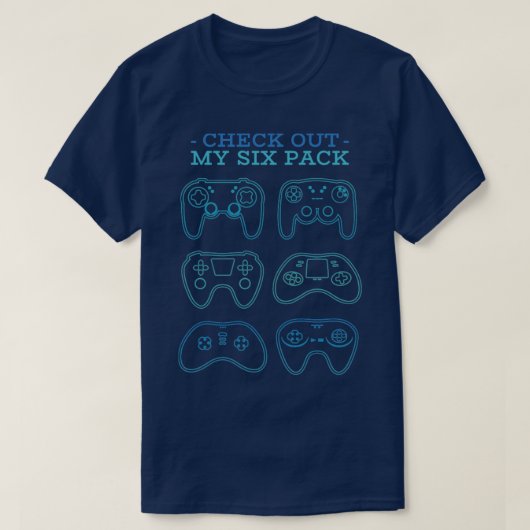 ゲーマーシックスパック Tシャツ (デザイン正面)