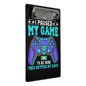 ゲーマーシャツ男の子たち男の子10代は私のゲームを一時停止 ミニクリップボード (アングル)