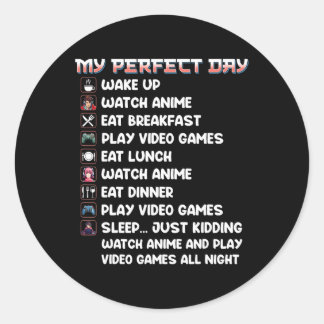 ゲーマーシャツMy Perfect Day Watchアニメビデ遊オ ラウンドシール