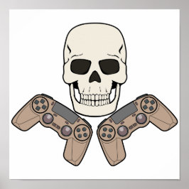 ゲーマースカル ジョリーロジャー デジタルダウンロードPNG ポスター