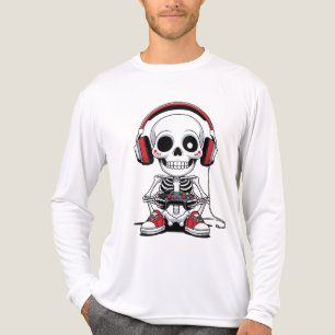ゲーマースケルトン – 面白いハロウィーンゲーム トライブレンドTシャツ