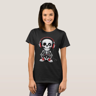 ゲーマースケルトン – 面白いハロウィーンゲーム Tシャツ