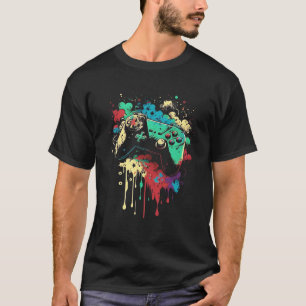 ゲーマースプラッシュゲームコンソールレトロゲームコンソールゲーム Tシャツ