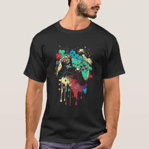 ゲーマースプラッシュゲームコンソールレトロゲームコンソールゲーム Tシャツ