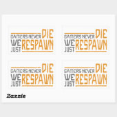 ゲーマーズネバーダイス – スタイル1 長方形シール (シート)