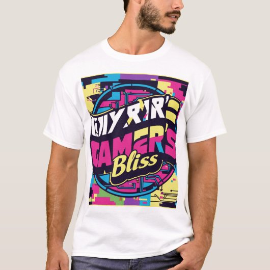 ゲーマーズブリスTシャツデザイン(Zazzle)レベルアップ Tシャツ (正面)