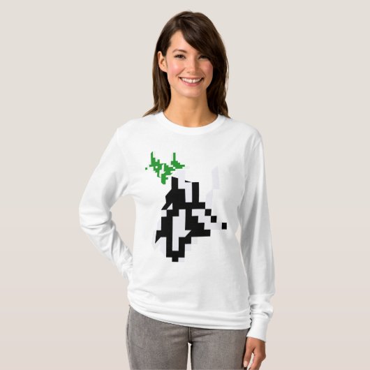 ゲーマーセーターアスリシュアミニマリストピクセルアート Tシャツ (正面フル)