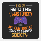 ゲーマーソーシャル配信ギフトアイディア スクエアシール (正面)