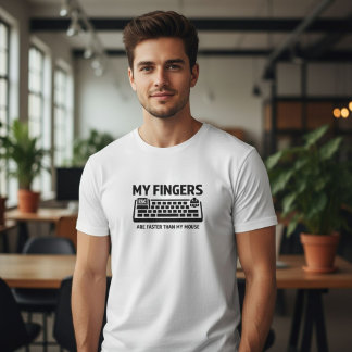 ゲーマーテック - 私の指はマウスより速い Tシャツ