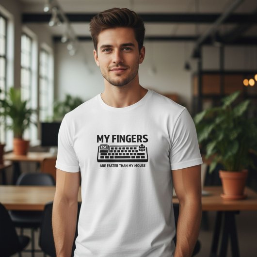 ゲーマーテック - 私の指はマウスより速い Tシャツ