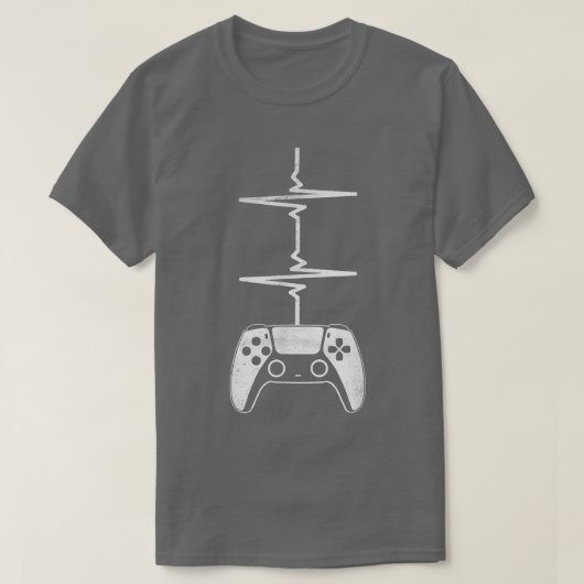 ゲーマーハートビーおもしろいトゲームギフト男の子ゲーム Tシャツ (デザイン正面)
