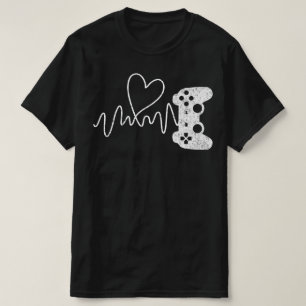 ゲーマーハートビートビデオゲーム Tシャツ