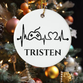 ゲーマーハートビートモノグラム名 セラミックオーナメント