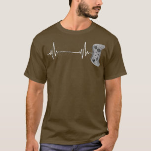 ゲーマーハートビートPSビデオゲームコントローラ Tシャツ