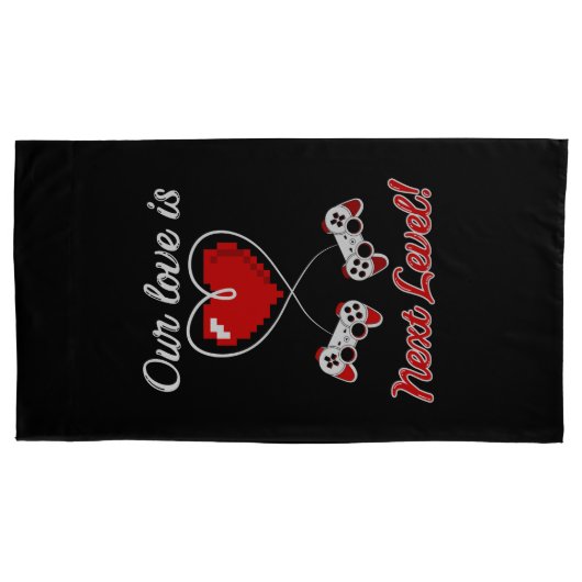 ゲーマーバレンタインピロロケース 枕カバー (正面左)