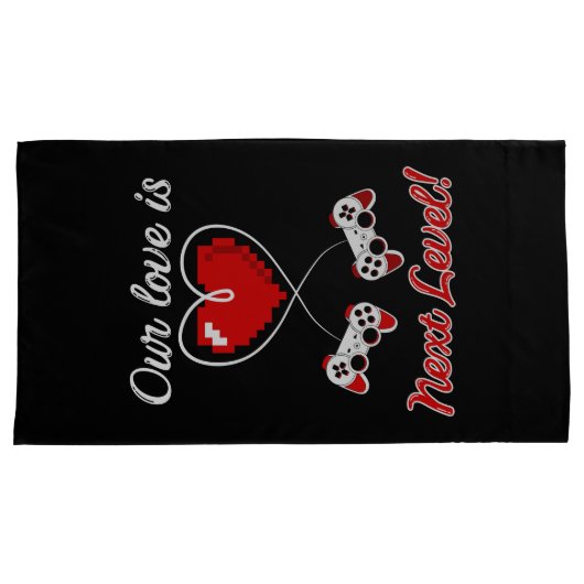 ゲーマーバレンタインピロロケース 枕カバー (正面右)