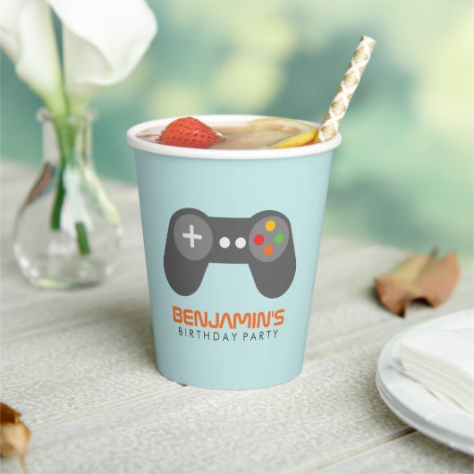 ゲーマーバースデーパーティー紙カップ 紙コップ (インサイチュ)