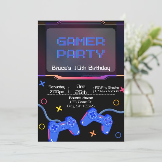 ゲーマーバースデーパーティー 招待状 (スタンド正面)