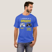 ゲーマーパパプレーヤーゲームコンソールの性別表示 Tシャツ (正面フル)