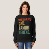 ゲーマーパパ夫パパビデオゲームの伝説父の スウェットシャツ (正面フル)