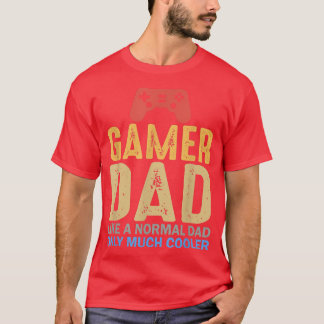 ゲーマーパパ通常のパパのみのビデオゲクールームのような Tシャツ