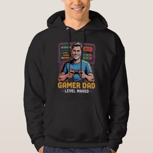 ゲーマーパパTシャツ ゲーマー愛を叫ぶ パーカ (正面)