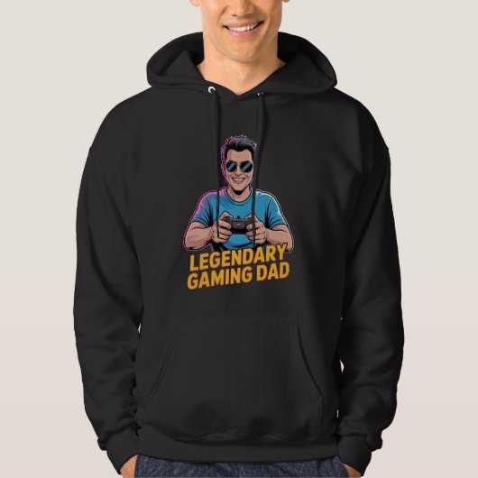 ゲーマーパパTシャツ 伝説のゲーマーパパ パーカ (正面)