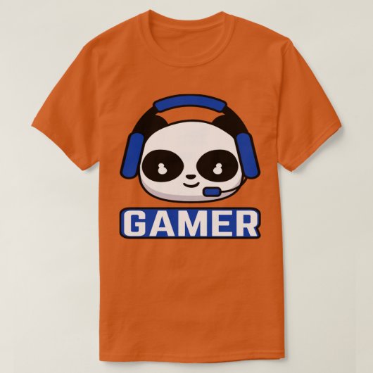 ゲーマーパンダ Tシャツ (デザイン正面)