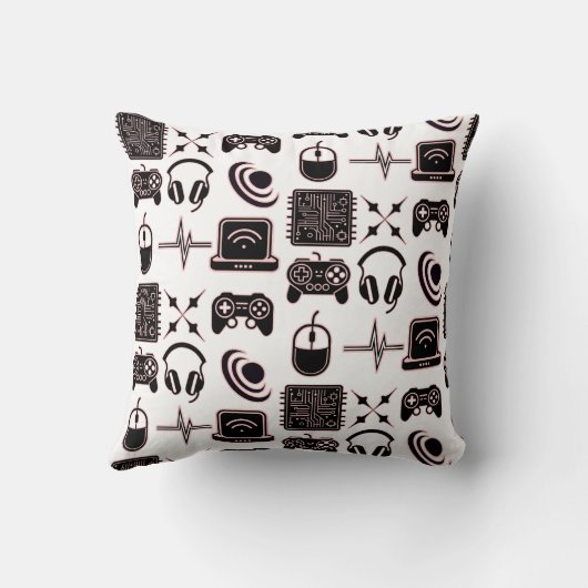 ゲーマーパーソナライズされたガール |ゲーム クッション (裏面)