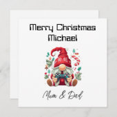 ゲーマーパーソナライズされたクリスマスカード シーズンカード (正面/裏面)