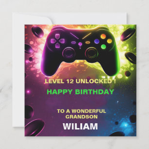 ゲーマーパーソナライズされた誕生日カード シーズンカード