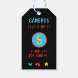 ゲーマーパーソナライズされた5th誕生日ありがとう ギフトタグ