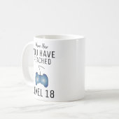 ゲーマーパーソナライズされた・マググ、18誕生日ギフト、 コーヒーマグカップ (正面左)